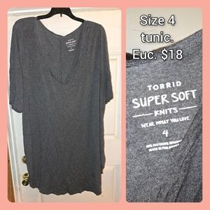 Torrid Charcoal Super Soft Knit Tunic